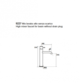 Смеситель для раковины Kerasan Nolita однорычажный чёрный матовый 922731