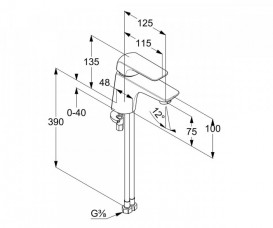 Смеситель для раковины Kludi Ameo однорычажный хром 410280575