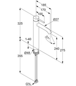 Змішувач для раковини Kludi Bozz білий одноважільний матовий 382865376
