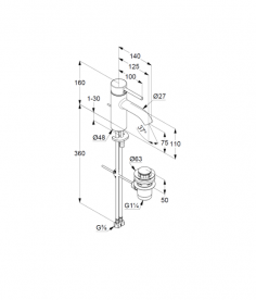 Змішувач для раковини Kludi Bozz одноважільний хром 382700576