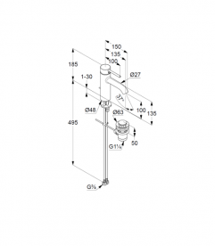 Змішувач для раковини Kludi Bozz одноважільний хром 382800576