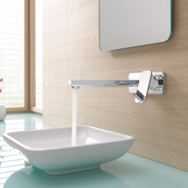 Смеситель для раковины Kludi E2 однорычажный настенный хром 492440575