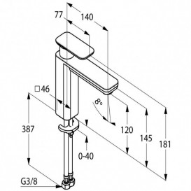 Смеситель для раковины Kludi E2 однорычажный хром 492970575