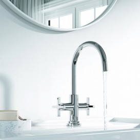 Смеситель для раковины Kludi Nova Fonte Classic двухвентильный хром 201180520