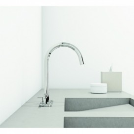 Смеситель для раковины Kludi Nova Fonte Puristic двухрычажный хром 201430515