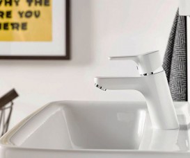 Смеситель для раковины Kludi Pure&Easy однорычажный белый 370289165