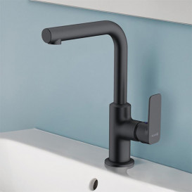 Смеситель для раковины Kludi Pure&Style однорычажный черный матовый 400243975