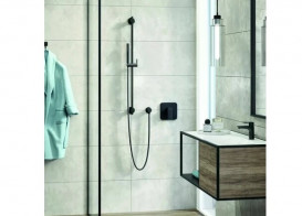 Змішувач для раковини Kludi Pure&Style із донним клапаном чорний матовий 403823975