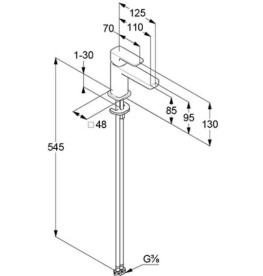 Смеситель для раковины Kludi Renon однорычажный брашированная бронза PVD 42290N175