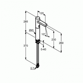 Змішувач для раковини Kludi Zenta електронний хром 3810605