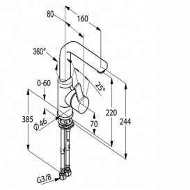 Смеситель для раковины Kludi Zenta однорычажный хром 420260575