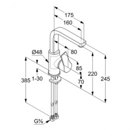 Змішувач для раковини Kludi Zenta SL змішувач хром 480280565