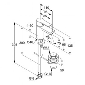 Змішувач для раковини Kludi Zenta SL змішувач для безнапірних водонагрівачів хром 482770565
