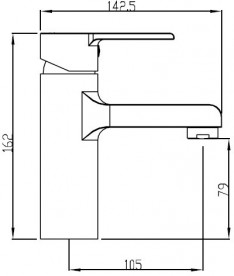 Смеситель для раковины Koller Pool Kvadro Arc однорычажный хром KA0200