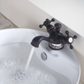 Змішувач для раковини Kraus Apollo двухважільний темний шоколад KEF-16000ORB