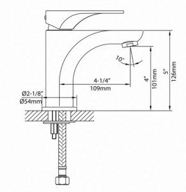 Смеситель для раковины Kraus Aquila однорычажный металл сатин FUS-13901BN
