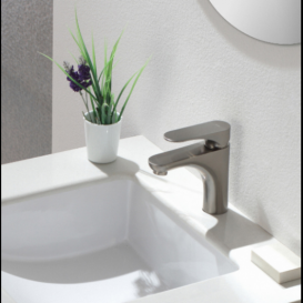 Смеситель для раковины Kraus Aquila однорычажный металл сатин FUS-13901BN