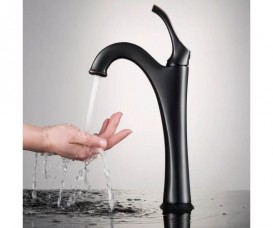 Смеситель для раковины Kraus Arlo однорычажный тёмный шоколад KVF-1200-ORB