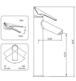 Смеситель для раковины Kraus Decus однорычажный хром FVS-1800 CH