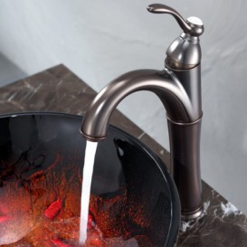 Смеситель для раковины Kraus Riviera однорычажный латунь темный шоколад FVS-1005-ORB