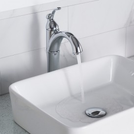 Смеситель для раковины Kraus Riviera однорычажный латунь хром FVS-1005CH