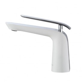 Смеситель для раковины Kraus Seda однорычажный латунь хром/белый FUS-1821CH-WH