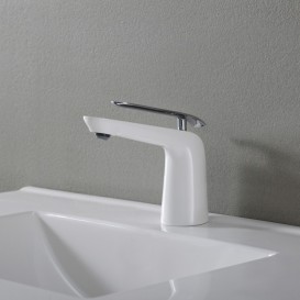 Смеситель для раковины Kraus Seda однорычажный латунь хром/белый FUS-1821CH-WH