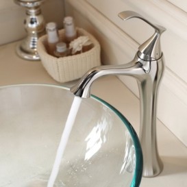 Змішувач для раковини Kraus Ventus змішувач високий латунь сатин KEF-15000BN