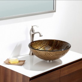 Змішувач для раковини Kraus Ventus змішувач високий латунь сатин KEF-15000BN