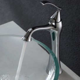 Смеситель для раковины Kraus Ventus однорычажный высокий латунь хром KEF-15000CH