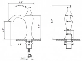 Смеситель для раковины Kraus Ventus однорычажный латунь хром KEF-15001CH
