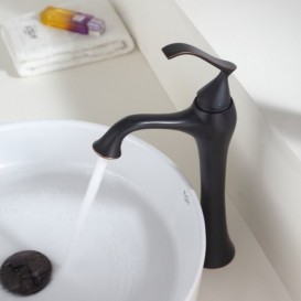 Смеситель для раковины Kraus Ventus однорычажный темный шоколад KEF-15000ORB