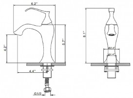 Змішувач для раковини Kraus Ventus одноважільний темний шоколад KEF-15001ORB
