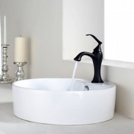 Змішувач для раковини Kraus Ventus одноважільний темний шоколад KEF-15001ORB