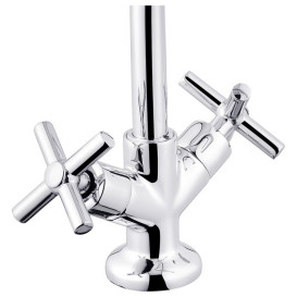 Смеситель для раковины Kroner KRM Aller-C010 двухвентильный хром CV012063