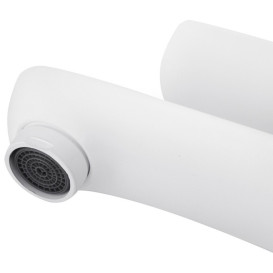 Змішувач для раковини Kroner KRM Fulda-W010 одноважільний білий CV018077