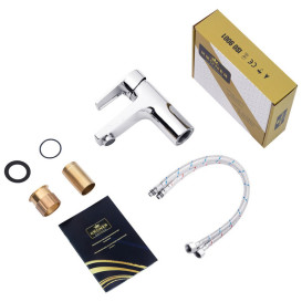 Смеситель для раковины Kroner KRM Oker-C010 однорычажный хром CV019667