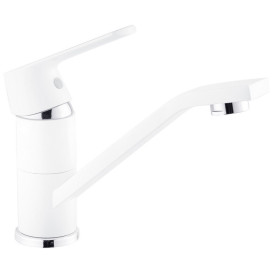 Змішувач для раковини Kroner KRP Armada-W011 одноважільний хром/білий CV024324