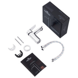 Змішувач для раковини Kroner KRP Brocken-C010 одноважільний хром CV023594