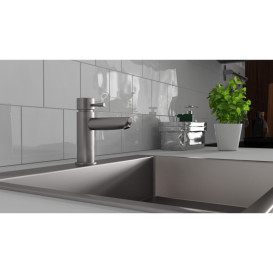 Смеситель для раковины Kroner KRP Edelstahl Klassisch-ESG010 однорычажный никель CV022994