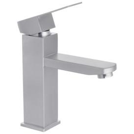 Смеситель для раковины Kroner KRP Edelstahl Kubus-ESG010 однорычажный никель CV023009