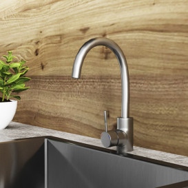 Смеситель для раковины Kroner KRP Edelstahl Klassisch-ESG011 однорычажный никель CV022999