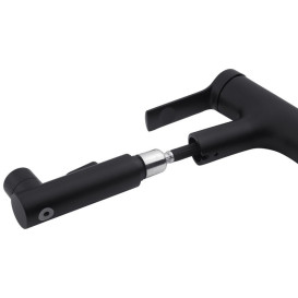 Смеситель для раковины Kroner KRP Edelstahl Klassisch-SCH030-T с выдвижной лейкой черный CV032497