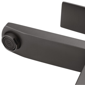 Смеситель для раковины Kroner KRP Edelstahl Kubus-PVD010 однорычажный графит CV035909