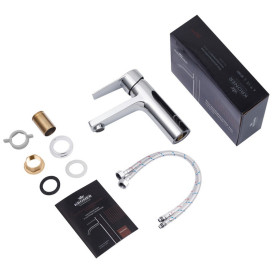 Змішувач для раковини Kroner KRP Enzo-C010 одноважільний хром CV023601