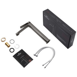 Змішувач для раковини Kroner KRP Makon-GRP010-3 одноважільний графіт CV033868