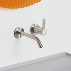 Змішувач для раковини Laufen Kartell настінний на 2 отвори нержавіюча сталь з PVD-покриттям H3113360901201