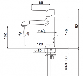 Змішувач для раковини Mariani Armonia одноважільний білий матовий 393AR.37