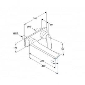 Змішувач для раковини настінний змішувач KLUDI BALANCE білий 522479175
