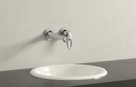 Смеситель для раковины однорычажный настенный Grohe коллекция Eurostyle New хром 19571003